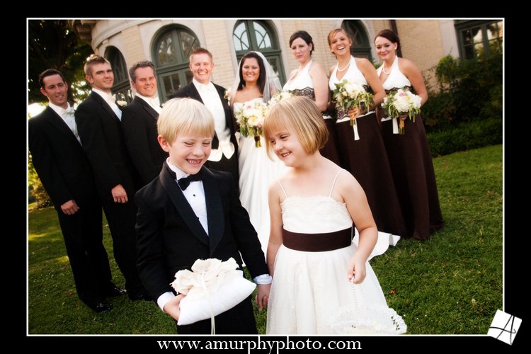 This is the reaction when I asked the flower girl to give her big brother a kiss on the cheek. 