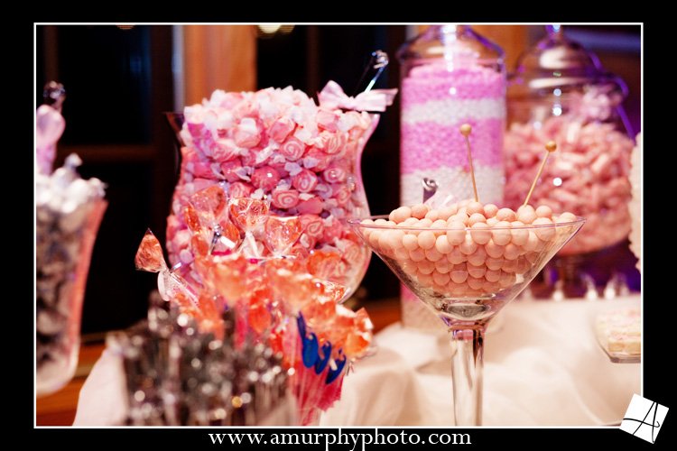 Candy Forever provided the candy bar. This is such a great favor and its totally worth it to have someone else do it!